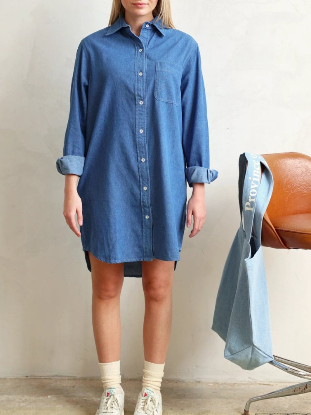 Wash Denim Shirt Dress | Relaxed Oversized Fit